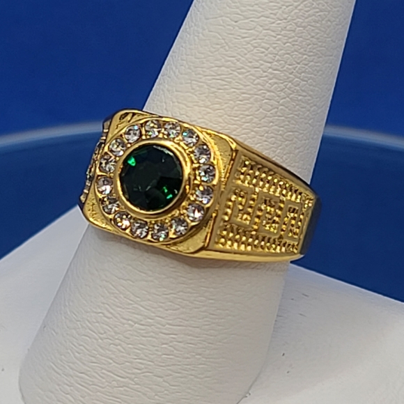NEW Men's Green Diamond Ring Size 10 - Picture 3 of 8